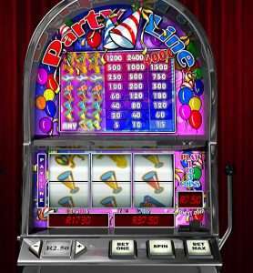 3 Reel 1 Payline Slot (Party Lline) - CLICK to ENLARGE 3 Reel 1 Payline Slot (Party Lline)